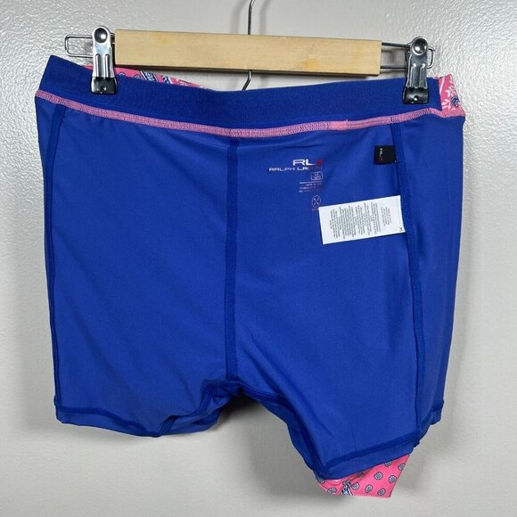 RLX Ralph Lauren Golf Skort Skirt Size Small Paisley Pink Blue Athletic Active - Picture 6 of 9